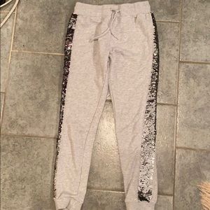 Mermaid racing strip sweatpants w/ draw string